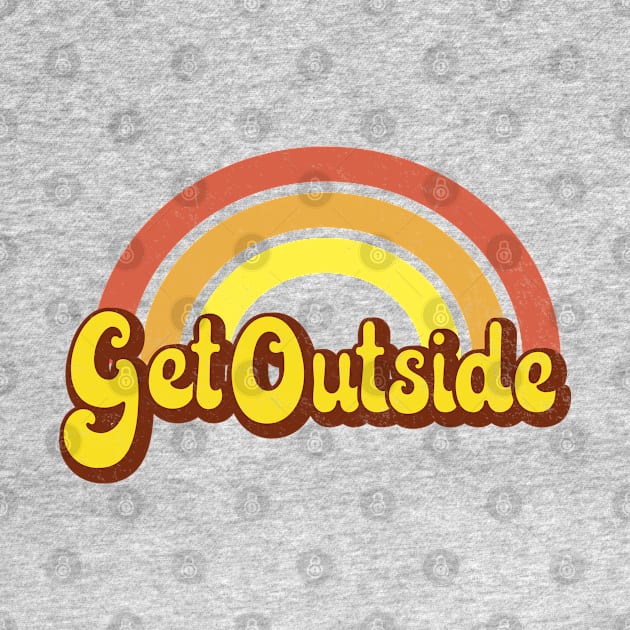 Get Outside Retro Rainbow by Jitterfly